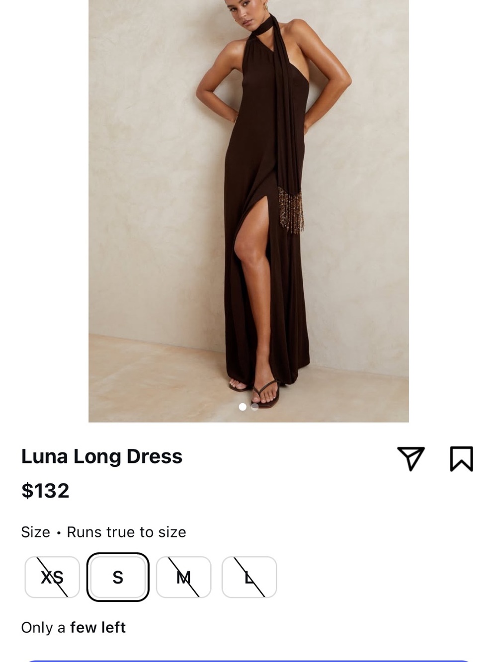 Tan Line Luna Long dress